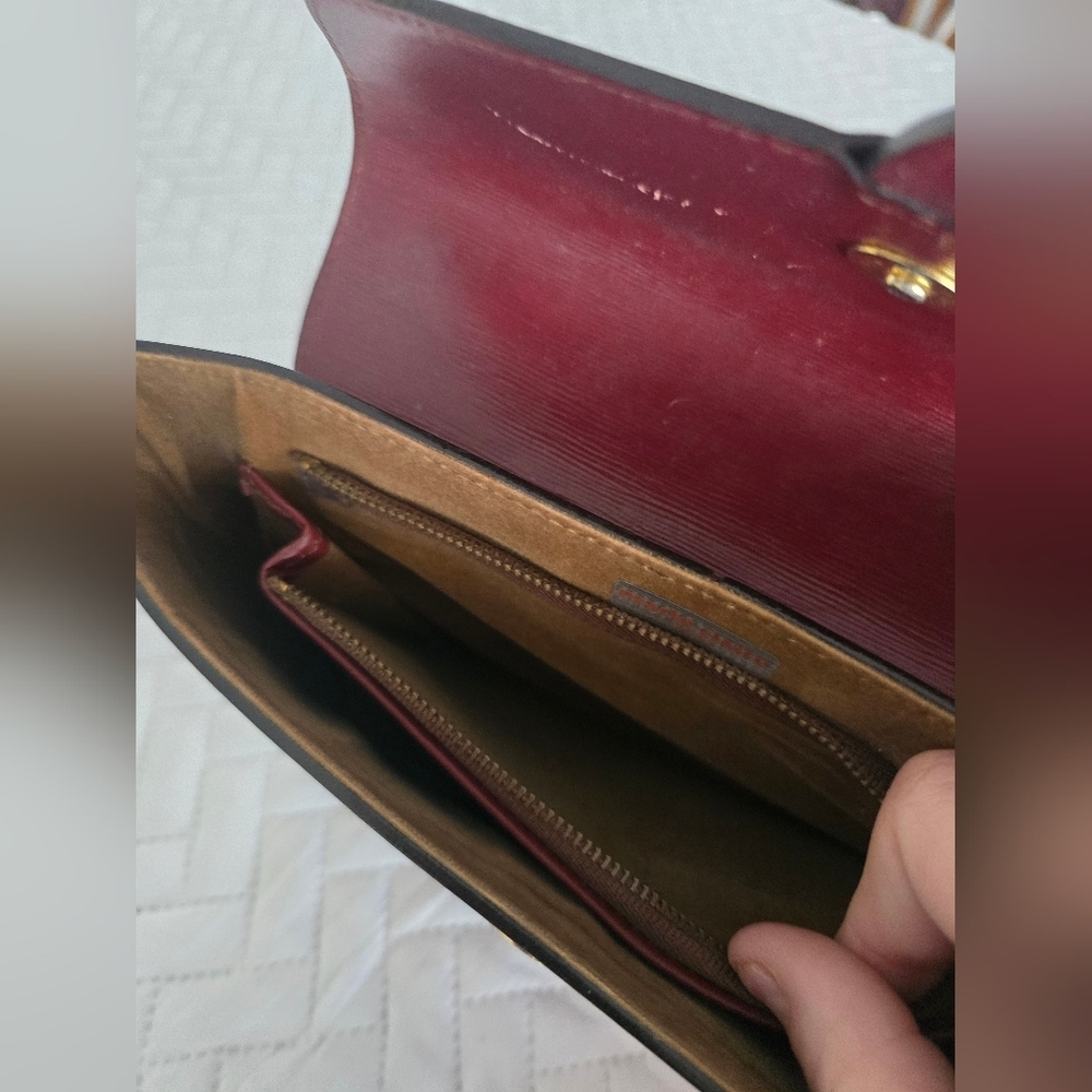 Marie Claire Vintage Crossbody Bag - maroon bordeaux leather - Picture 9 of 10